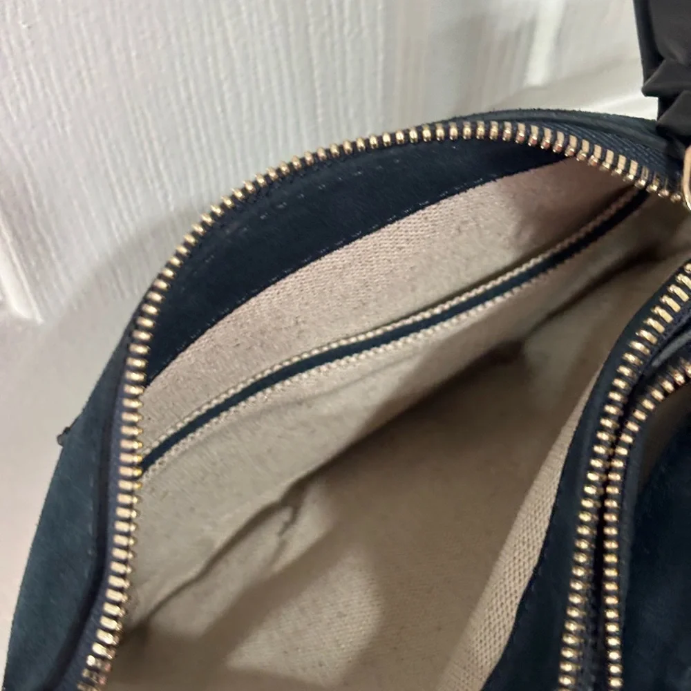 M. Gemi Teal and Black Leather Messenger Bag - Picture 4 of 13